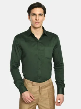 Men's B. Green Regular Fit Solid Giza Cotton Formal Shirt