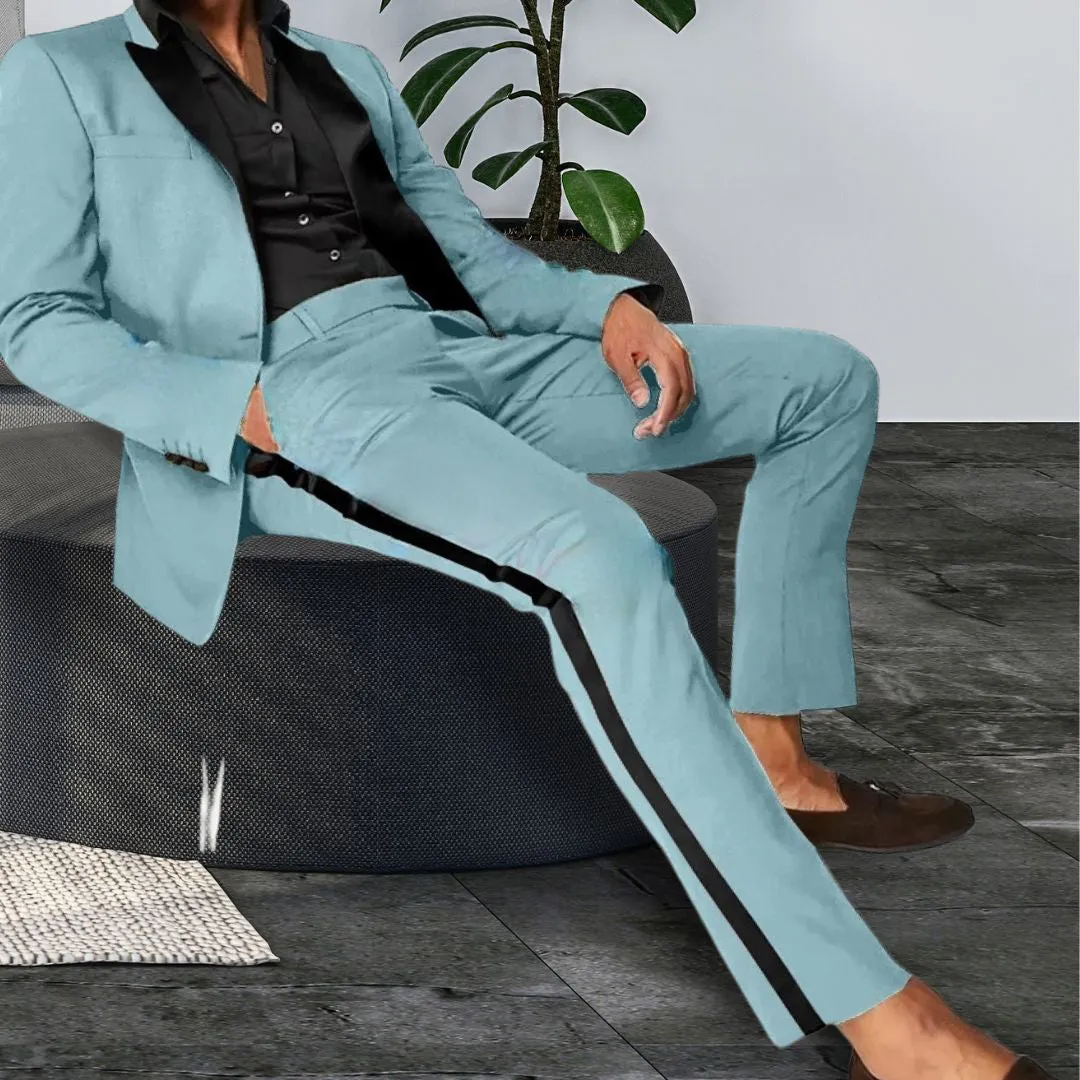 Mens SlimFit Trendy Groom Tuxedo Suit