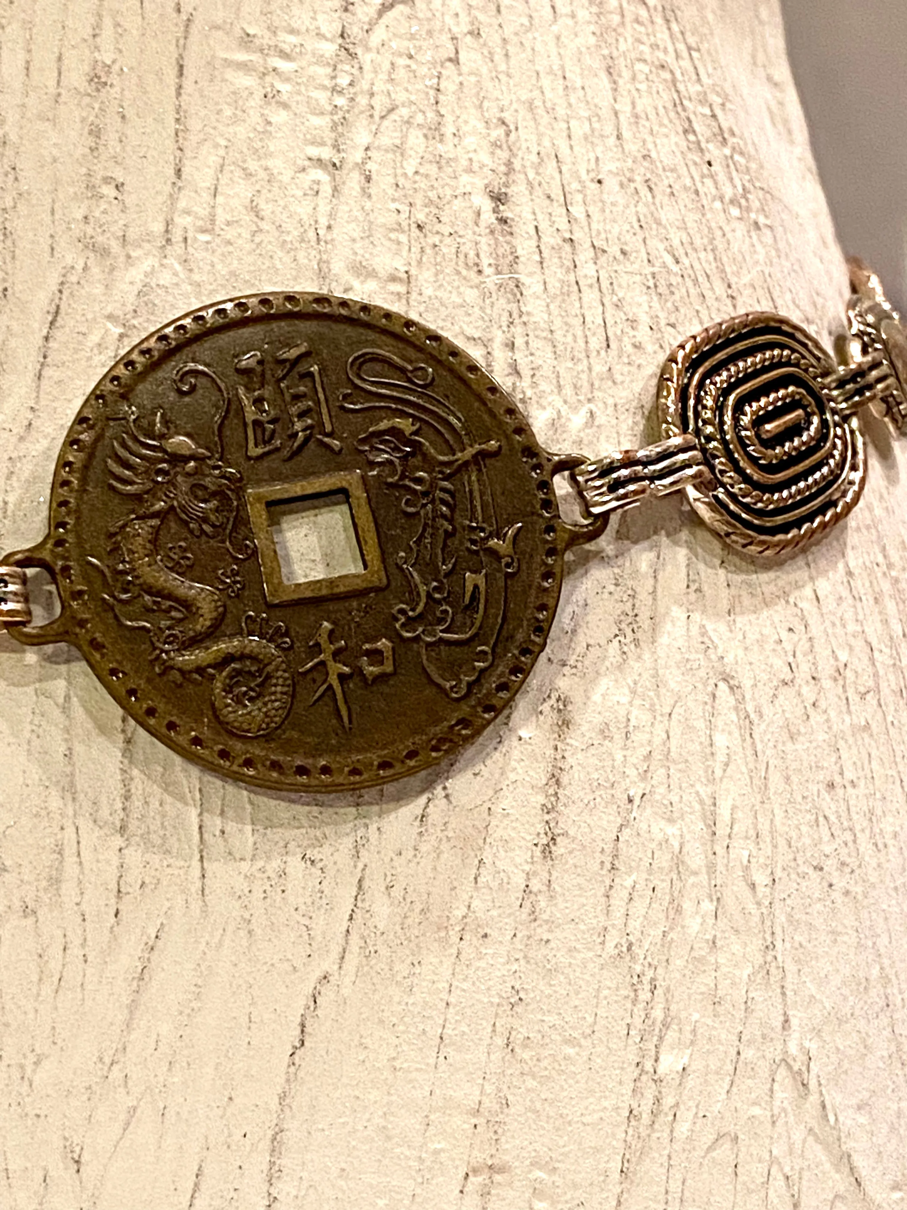 Metal two tone color waist belt