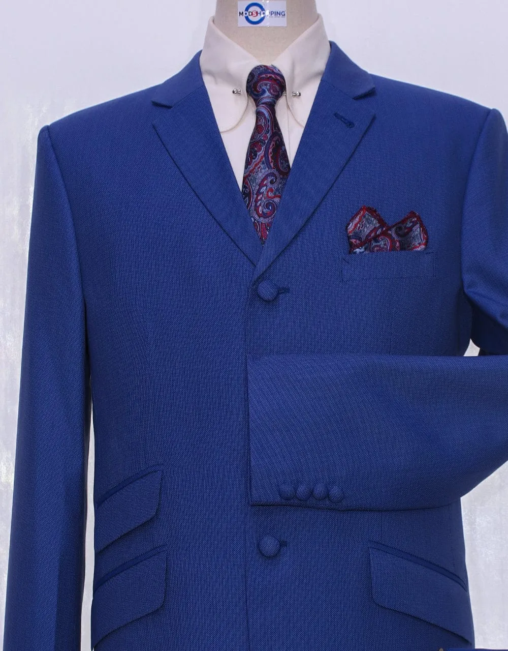 Navy Blue Birdseye Suit