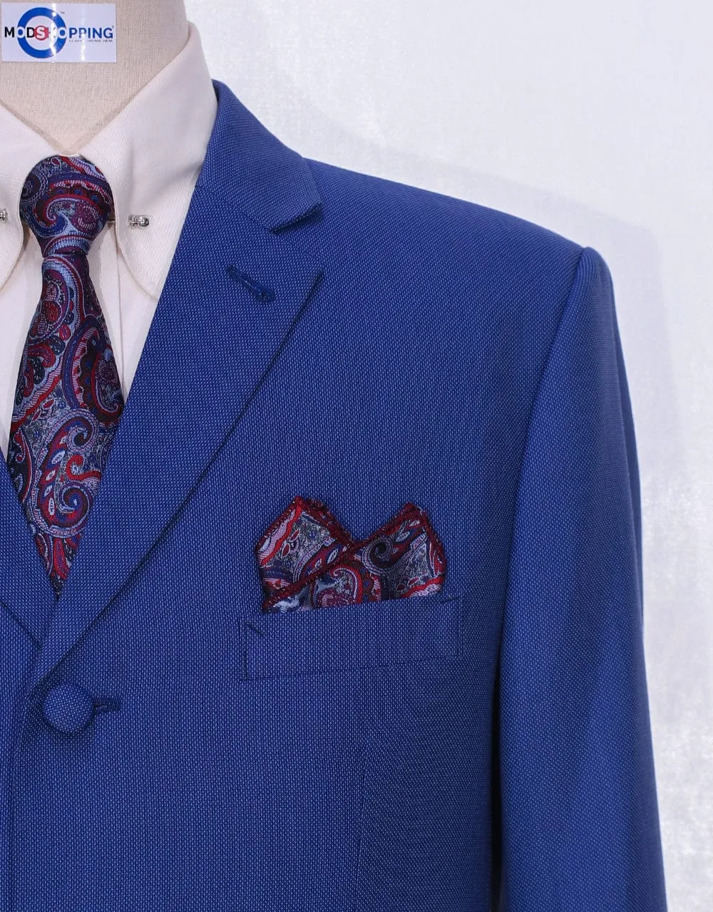 Navy Blue Birdseye Suit