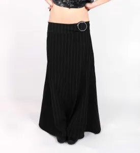 Noir Pinstripe Maxi Skirt (Small)
