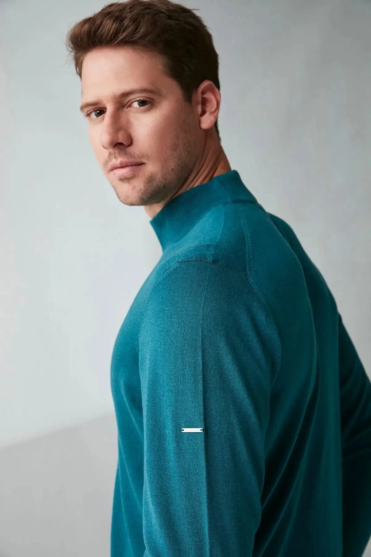 Peacock Silk and Cashmere Utku Fisherman Men's Knitwear