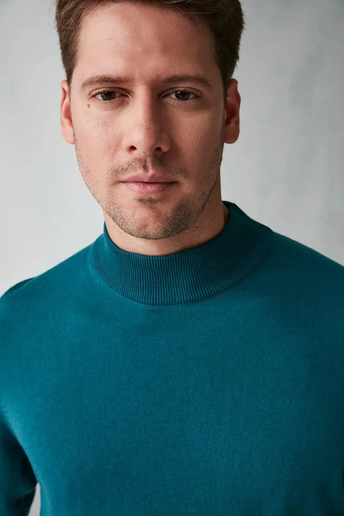 Peacock Silk and Cashmere Utku Fisherman Men's Knitwear
