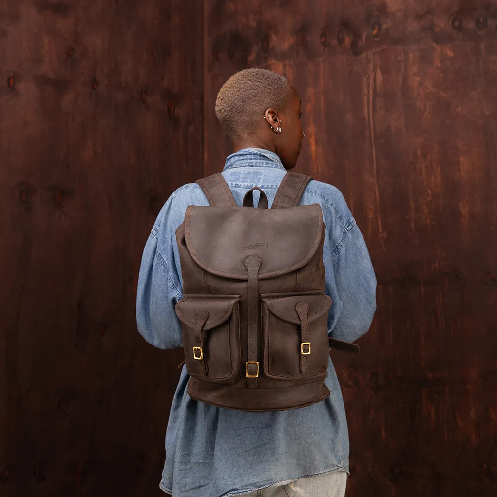 Pull-up Leather Moshi Backpack