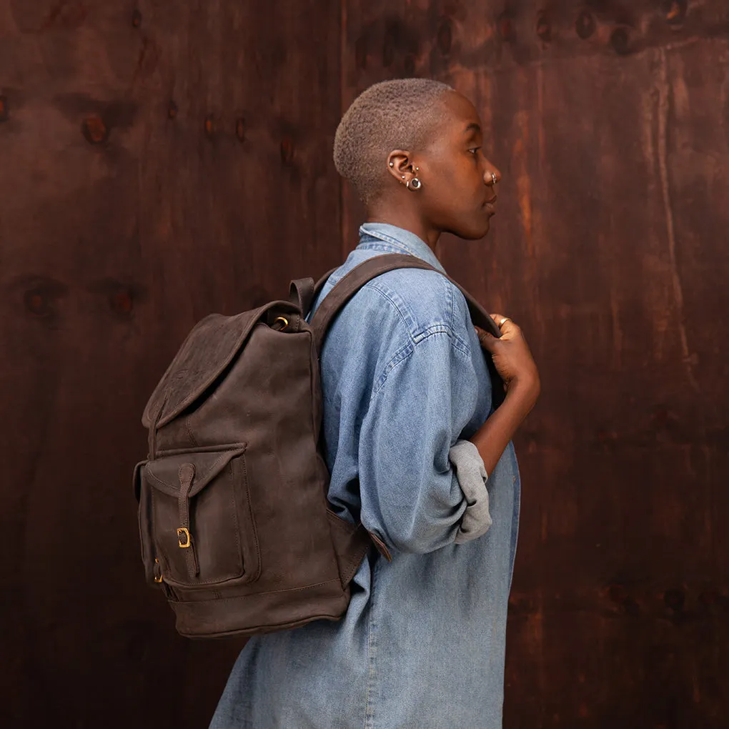 Pull-up Leather Moshi Backpack