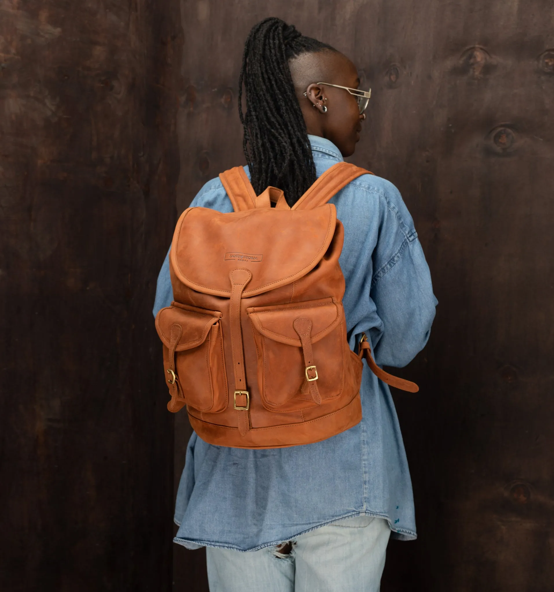 Pull-up Leather Moshi Backpack