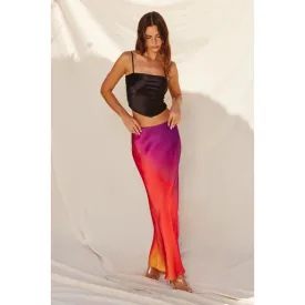 Radiance Ombre Pull On Maxi Skirt SUNSET COSMO