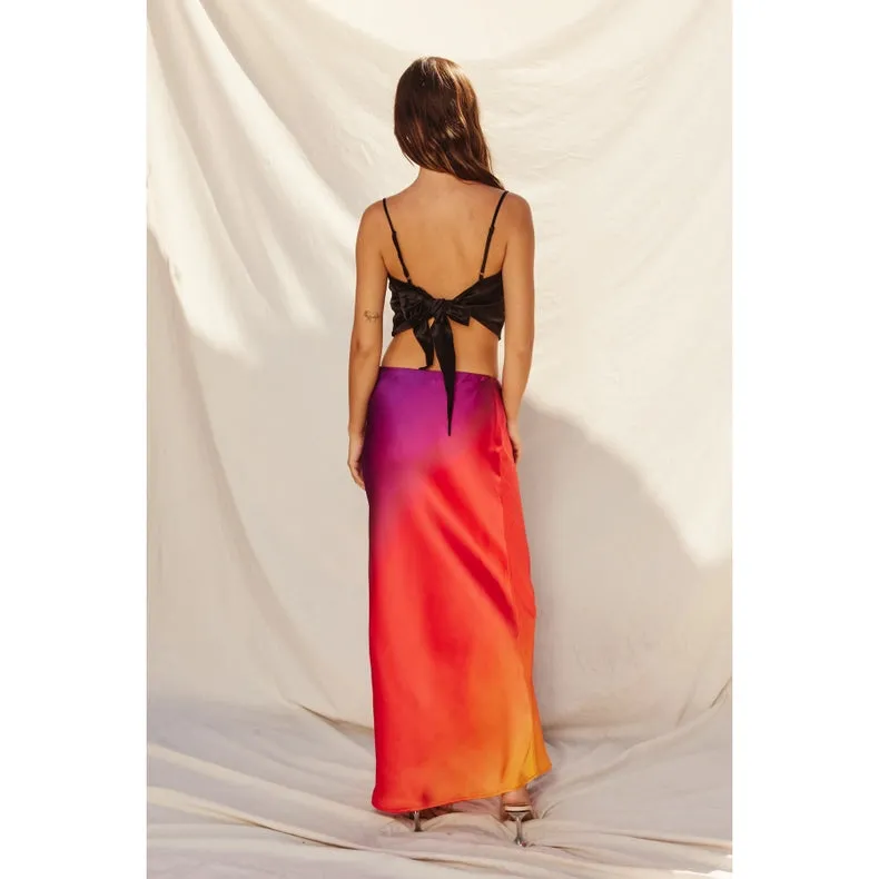 Radiance Ombre Pull On Maxi Skirt SUNSET COSMO