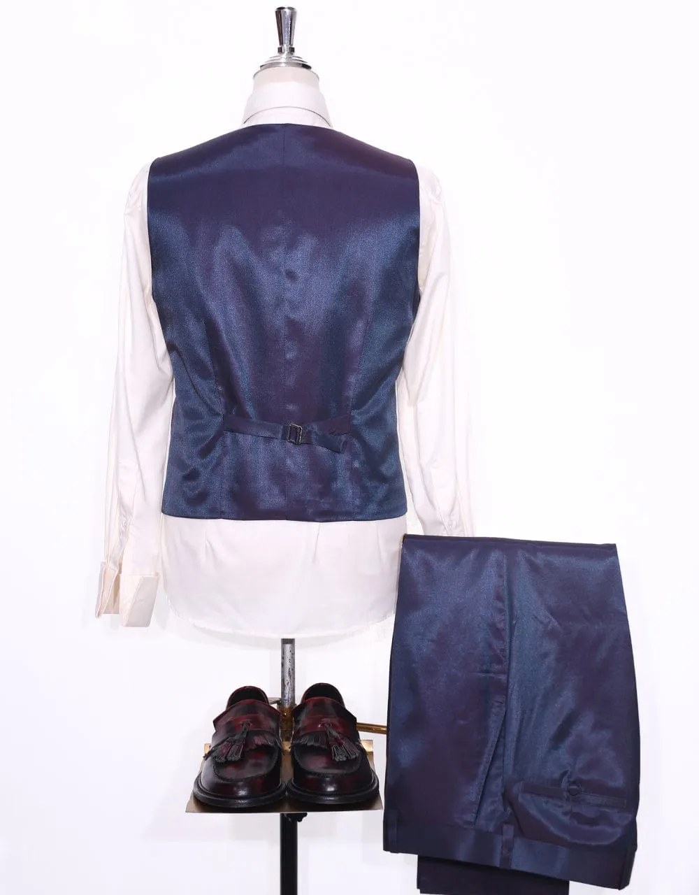 Red and Blue Two Tone 3 Piece Suit
