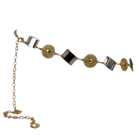 Silver gold tone belt