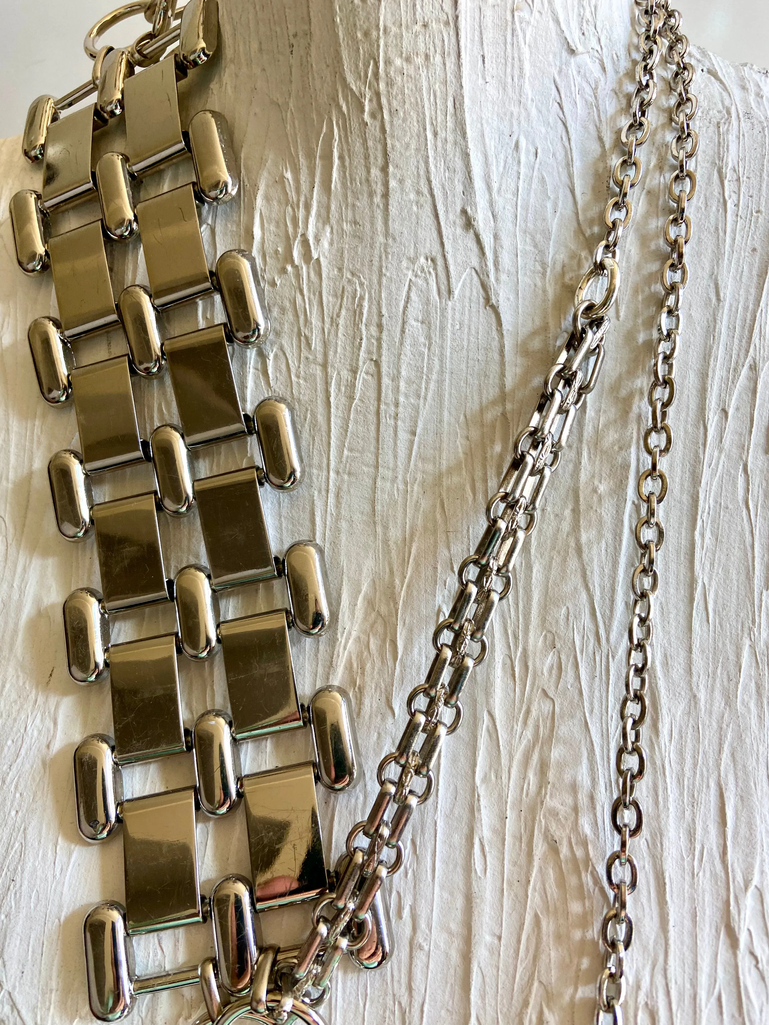 Silver waist chain belt
