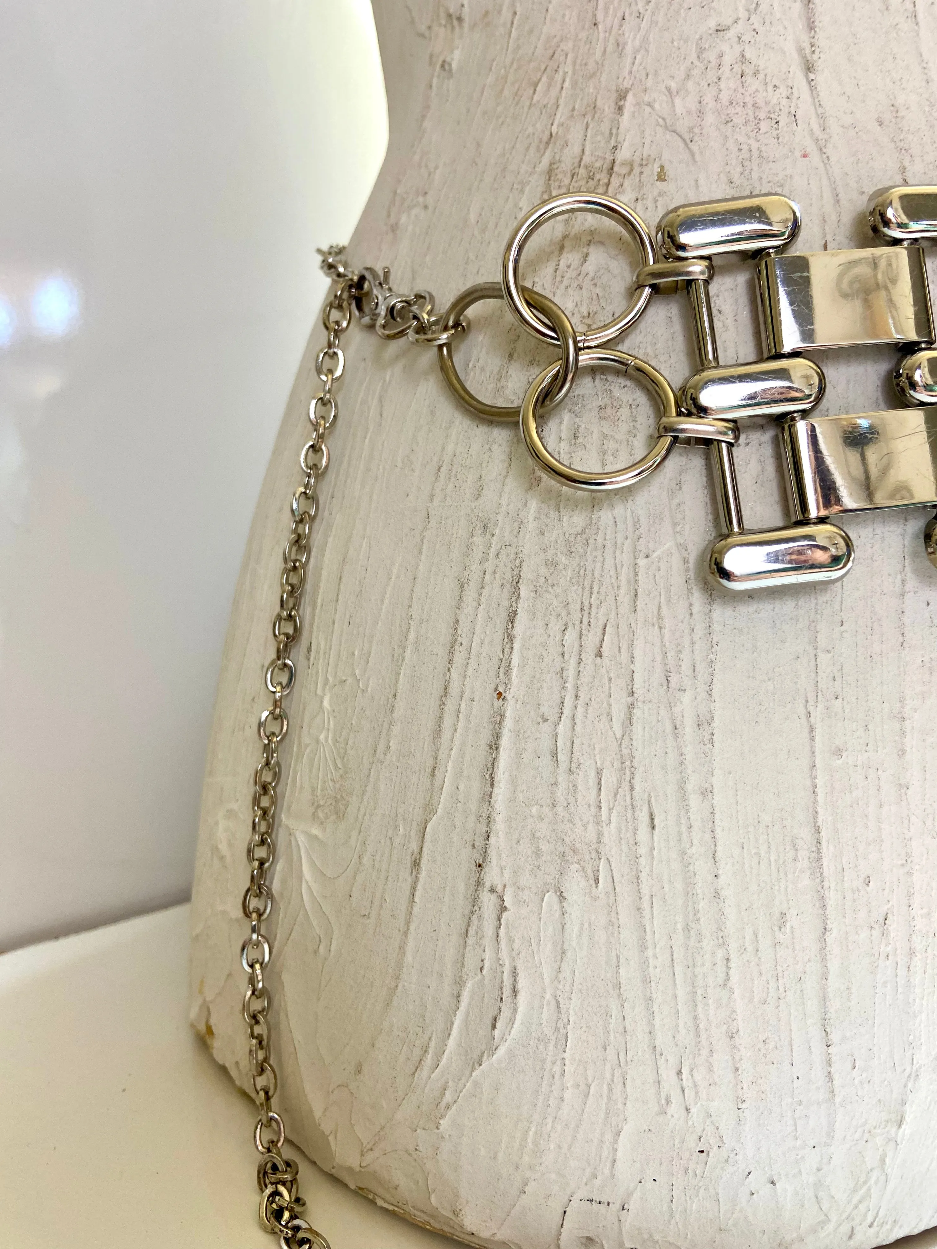 Silver waist chain belt