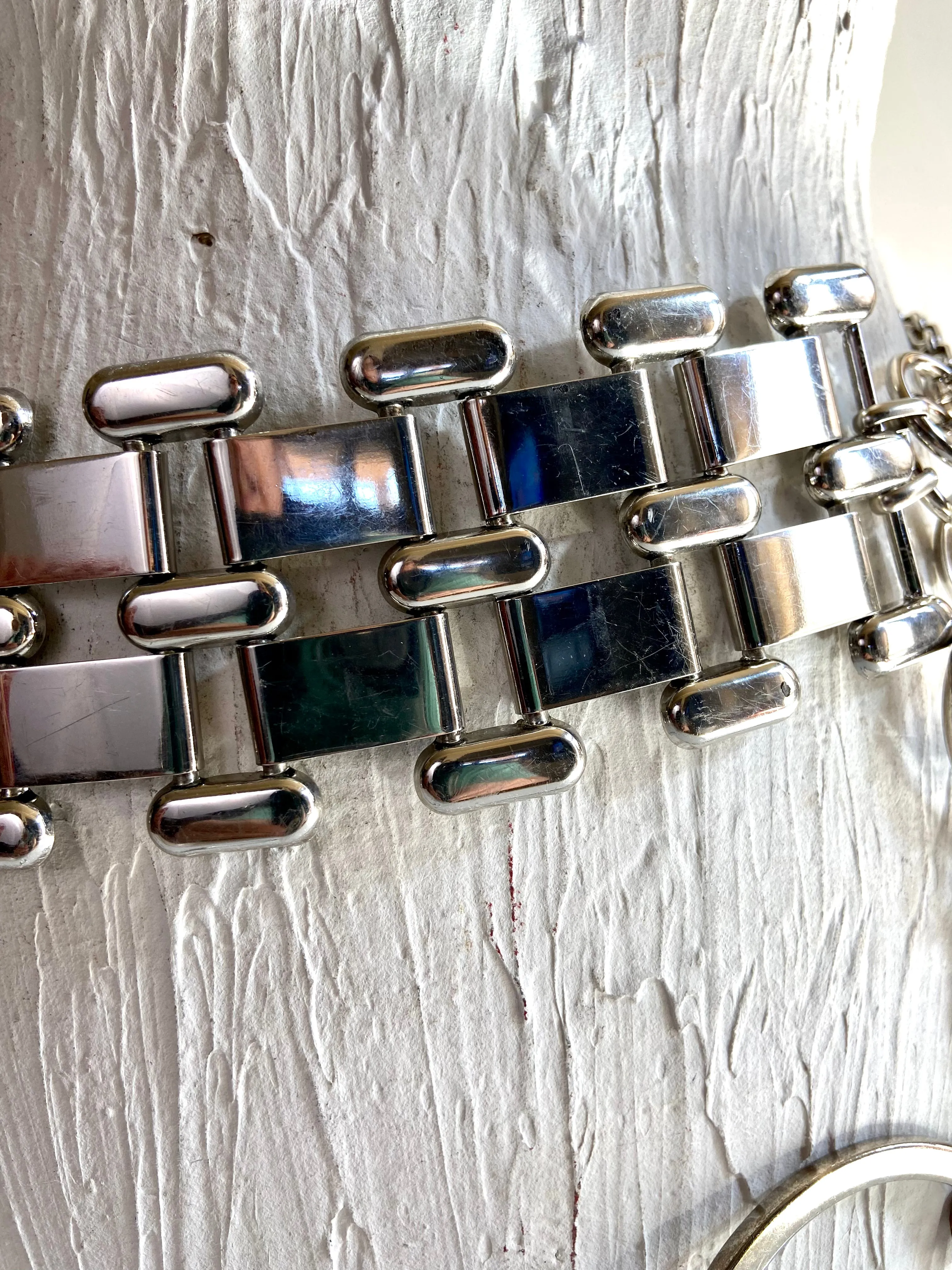 Silver waist chain belt