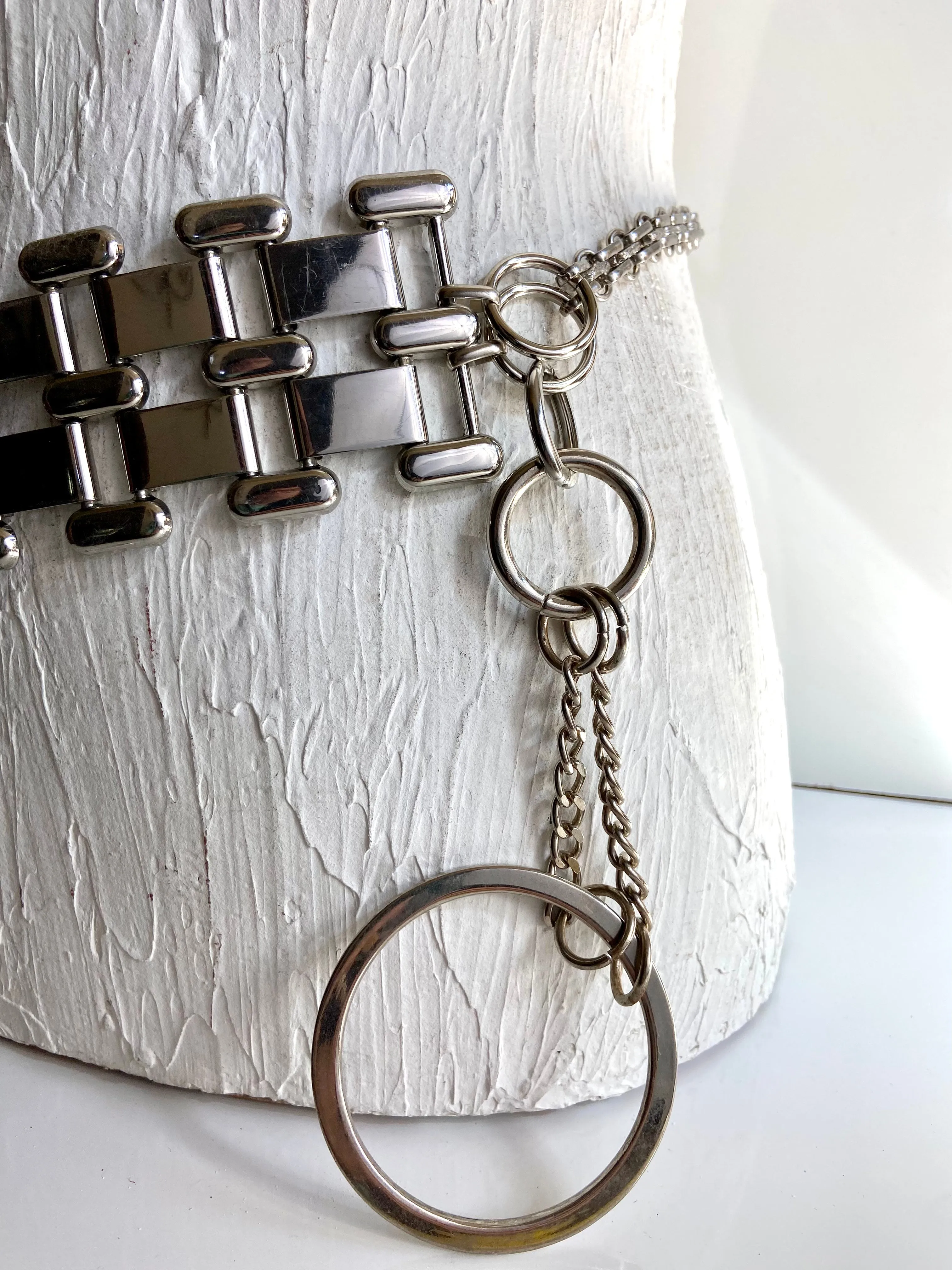 Silver waist chain belt