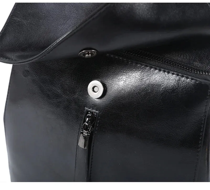 Split Leather Women Vintage Backpack