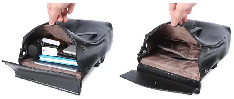 Split Leather Women Vintage Backpack