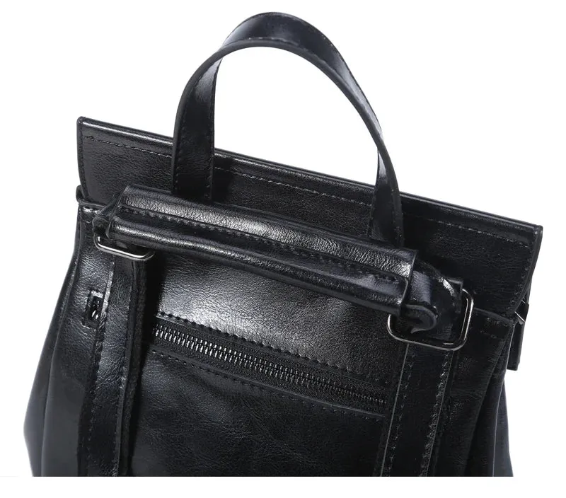 Split Leather Women Vintage Backpack