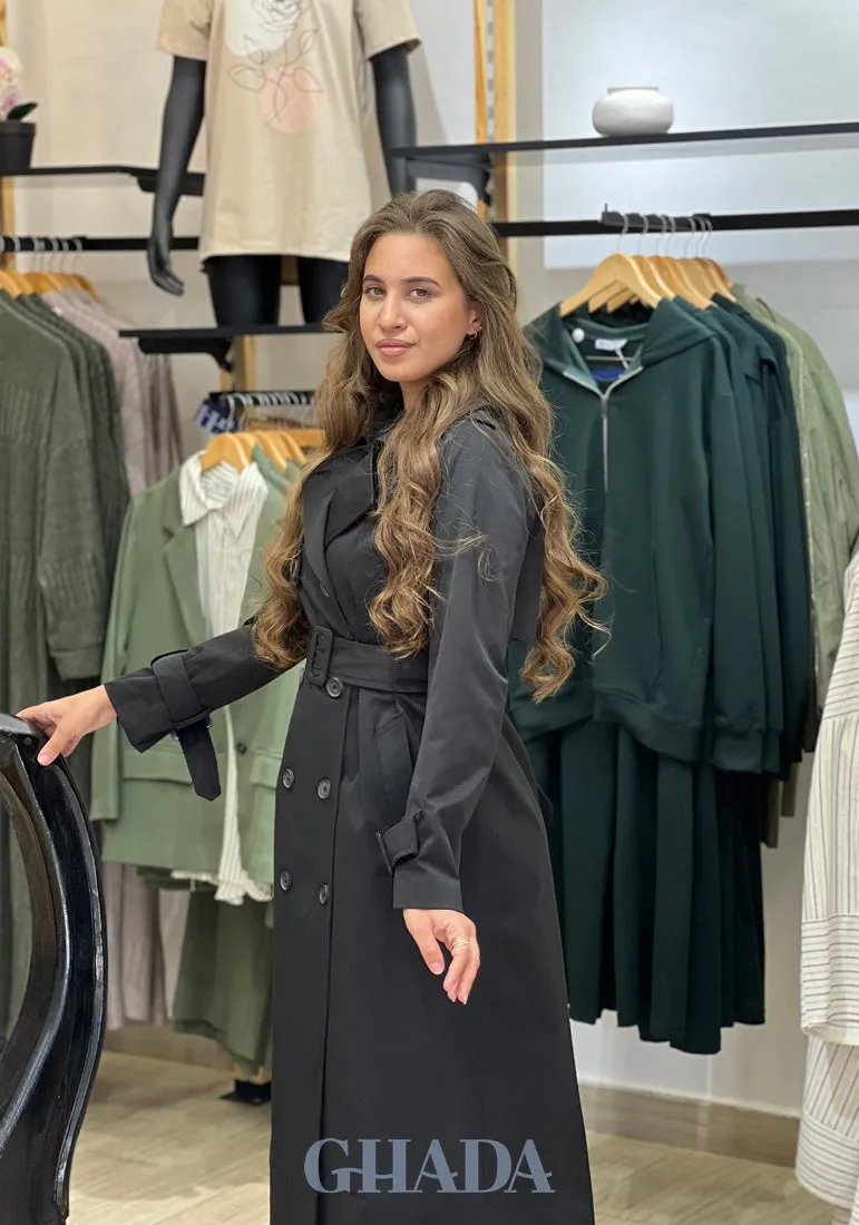 Trench-coat en noir