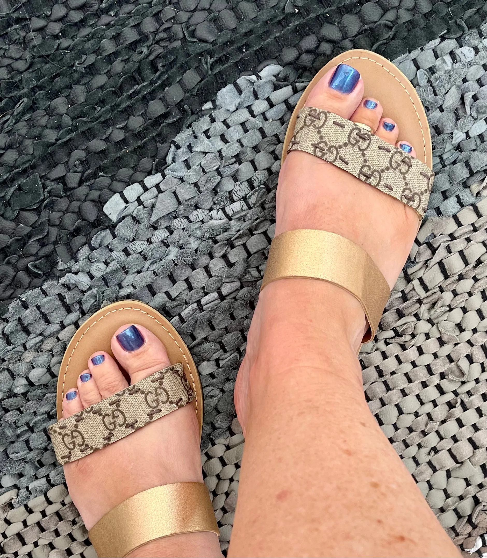 Up cycled Rose Gold Sandals
