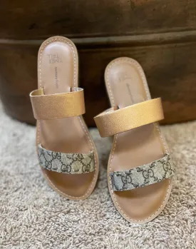 Up cycled Rose Gold Sandals