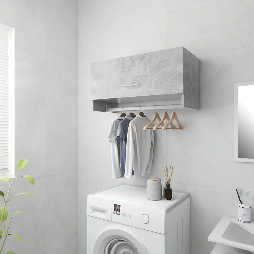 vidaXL Wardrobe Concrete Grey 70x32.5x35 cm Engineered Wood