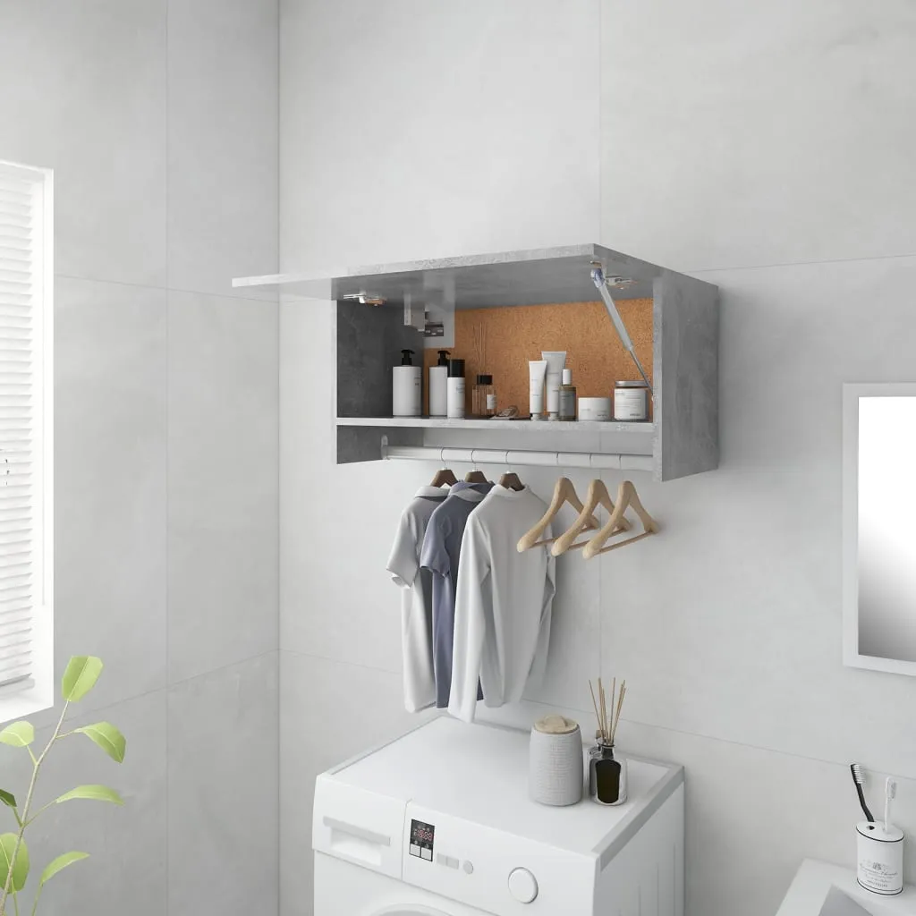 vidaXL Wardrobe Concrete Grey 70x32.5x35 cm Engineered Wood