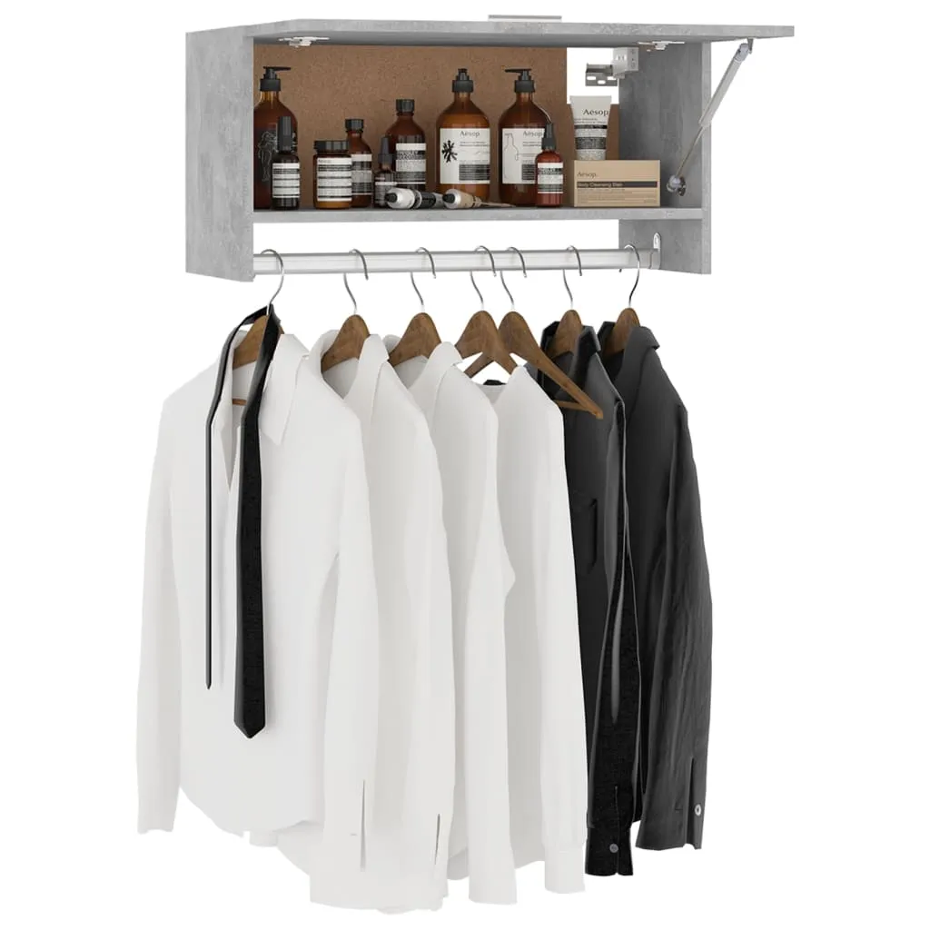 vidaXL Wardrobe Concrete Grey 70x32.5x35 cm Engineered Wood