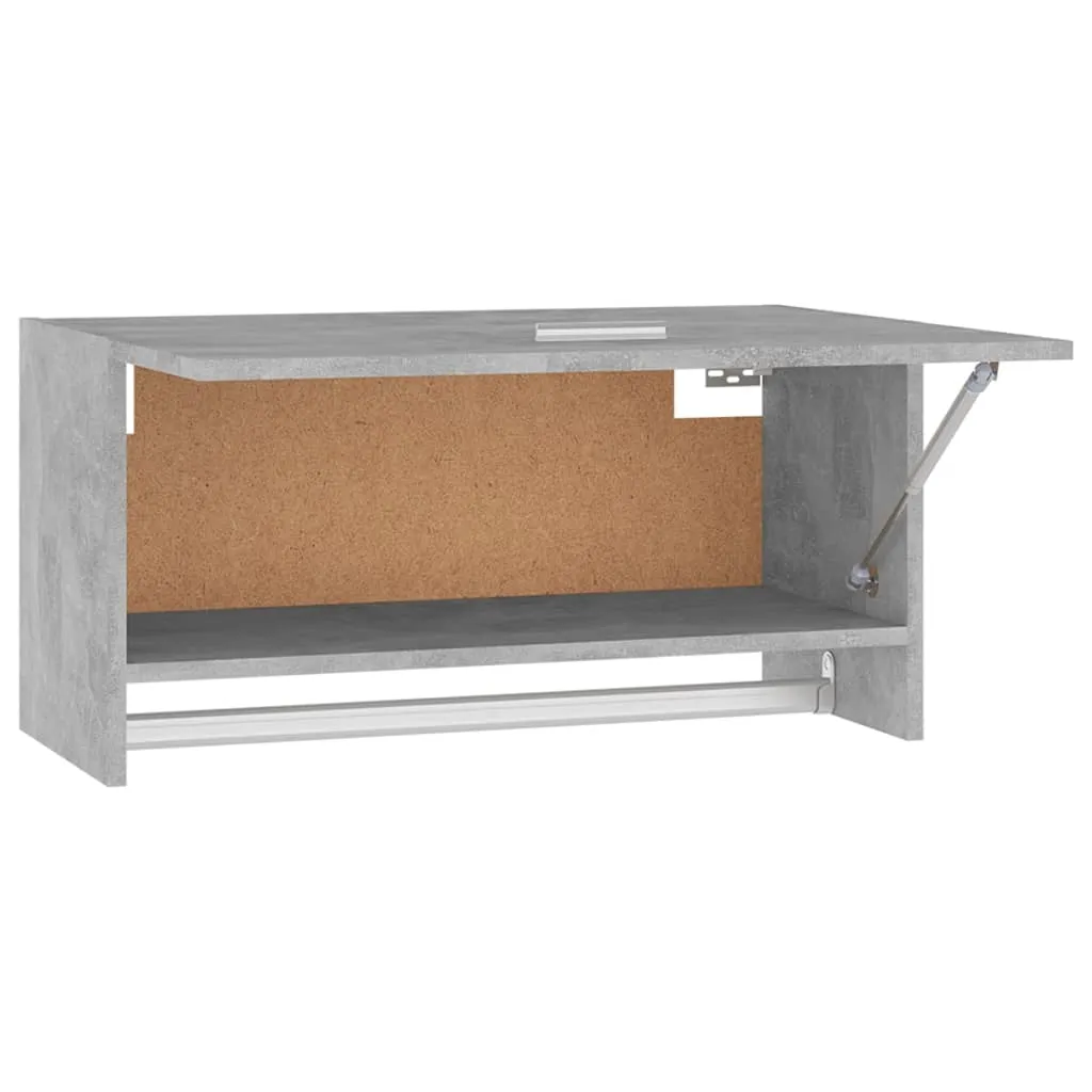 vidaXL Wardrobe Concrete Grey 70x32.5x35 cm Engineered Wood