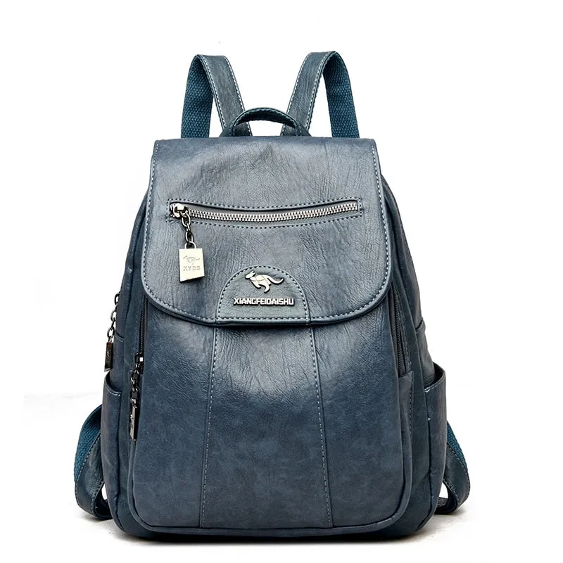 Women Soft Leather Backpacks